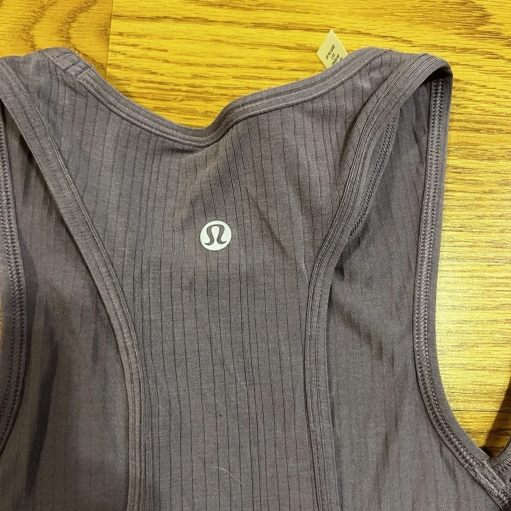 Lululemon Double-Strap Yoga Tank Top Purple Size 6 New Modal Silk - Picture 5 of 5
